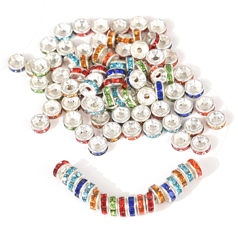 Set 100 Hạt Pha Lê 5mm Nhiều Màu Sắc Dùng Làm Trang Sức DIY