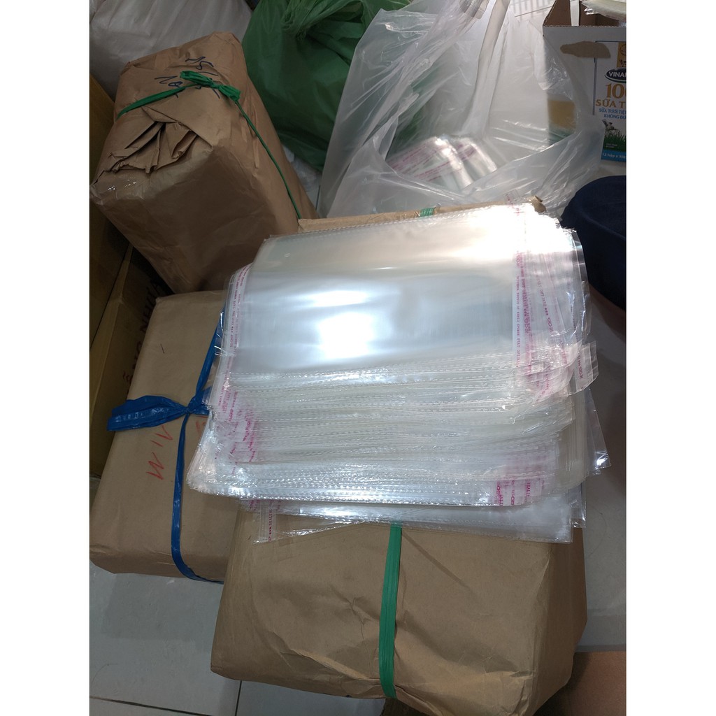 [1Kg] Túi bóng kiếng dán miệng, túi tự dính OPP [SIZE: 10--&gt;40] Đựng đồ thời trang, thực phẩm, phụ kiện...