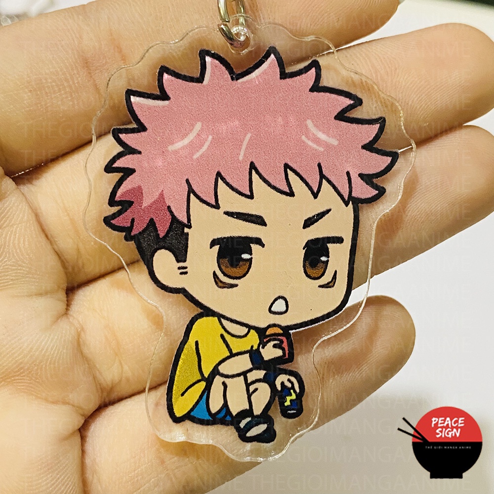 (Mica trong Acrylic) Móc khóa JUJUTSU KAISEN ver DẠO PHỐ Chú Thuật Hồi Chiến anime chibi xinh xắn dễ thương