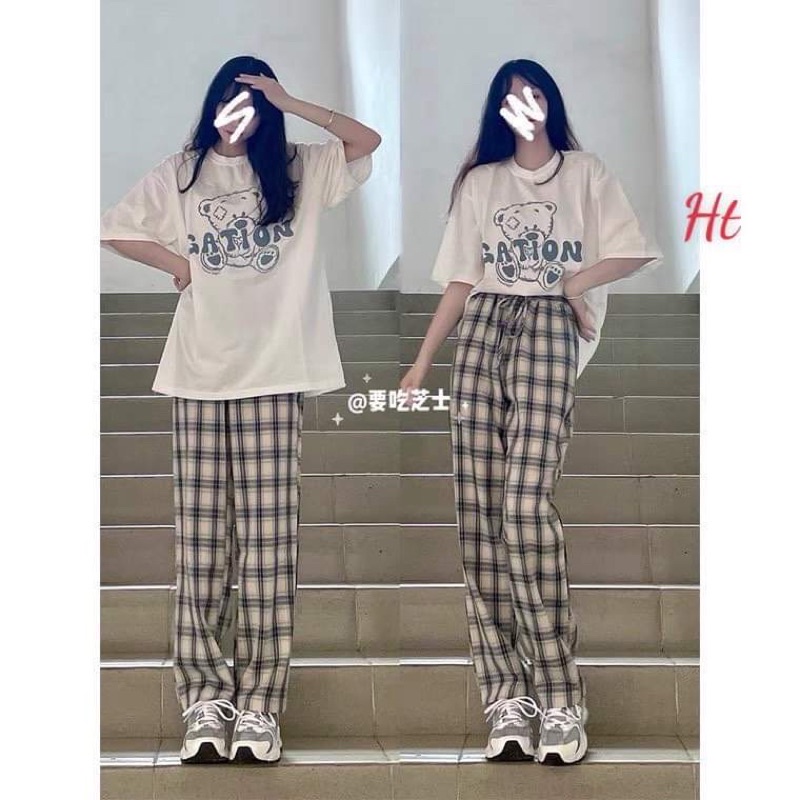 Sét áo Gation+quần kẻ HT11