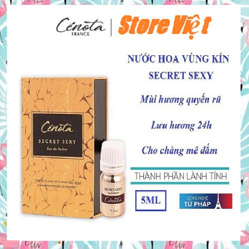 Nước hoa vùng kín Cenota Secret Sexy 5ml, Nước hoa vùng kín làm mê mệt các chàng