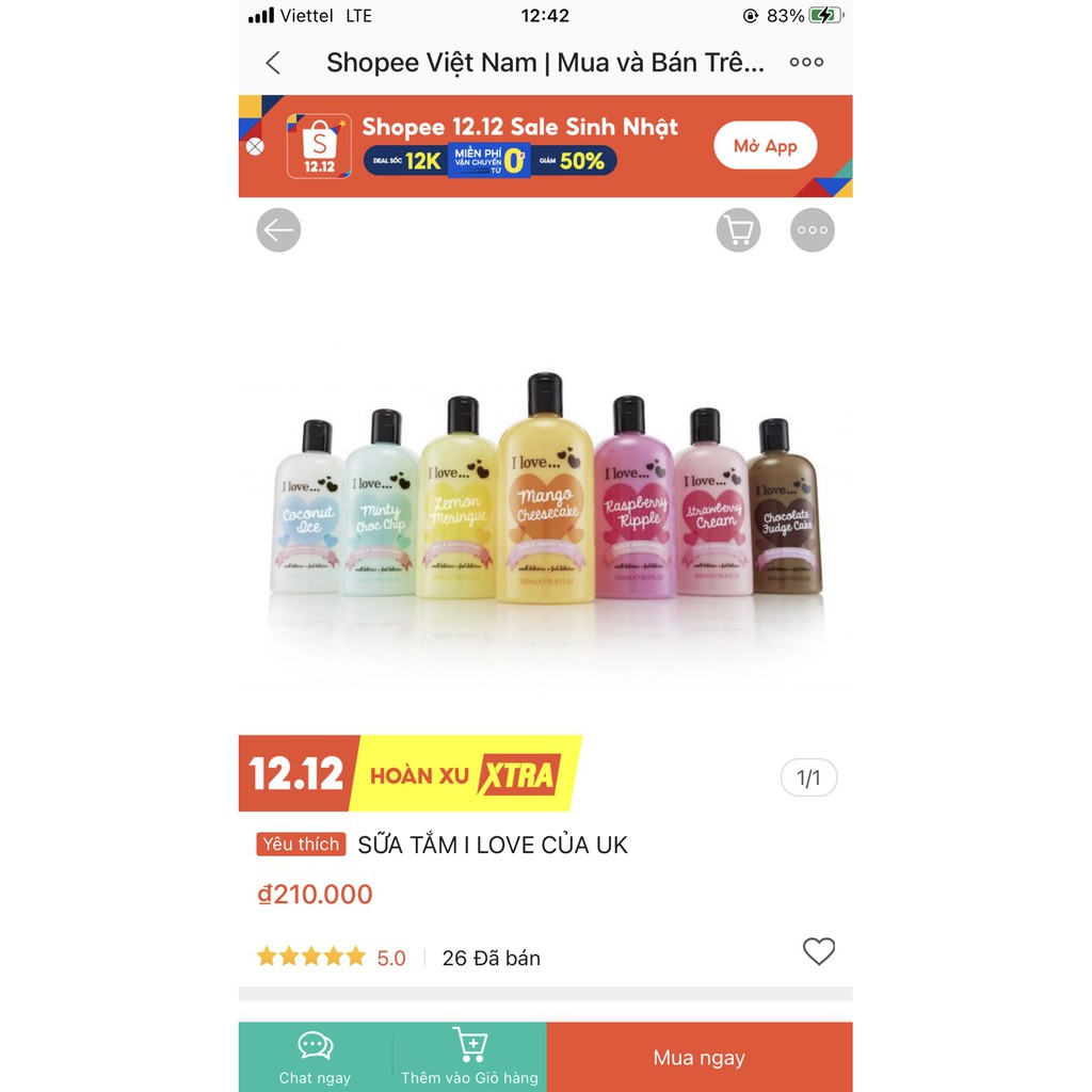 SỮA TẮM I LOVE ...(Made in Uk - Anh) siêu thơm | BigBuy360 - bigbuy360.vn