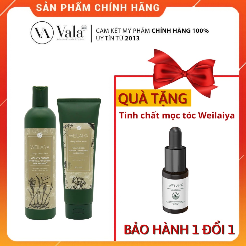 Bộ Dầu Gội Weilaiya Mọc Tóc Ngăn Rụng Tóc Tinh Chất Gừng Kết Hợp Hà Thủ Ô Cao Cấp- Sản Phẩm Chính Hãng