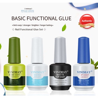Base Liên Kết, Top Bóng, Dưỡng Móng, Cứng Móng, Top Lì,  Kiềm Dầu, Khử Dầu Vinimay [15ml]