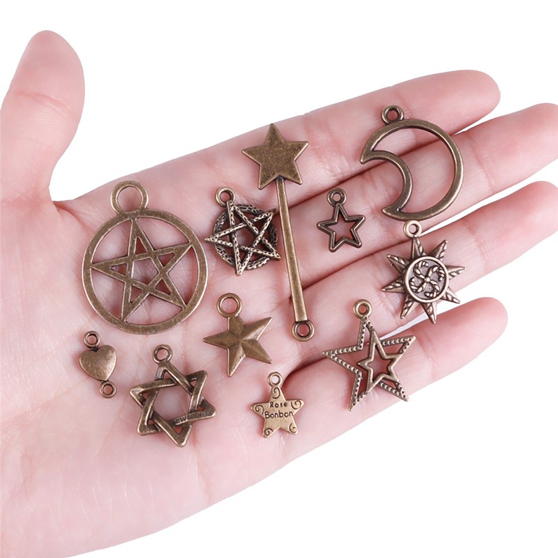 Bộ mặt hình ngôi sao nhiều kiểu dáng cổ điển 100g dành cho làm đồ trang sức DIY