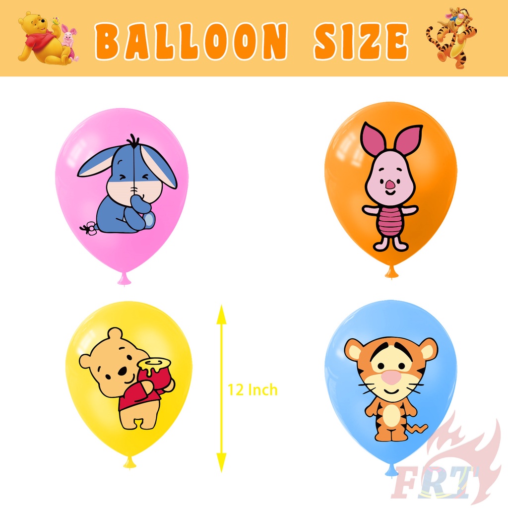 DISNEY ♦ Trang Trí Tiệc - Bong Bóng ♦ 1 Bong Bóng Latex 12inch Hình Winnie the Pooh Series 02 Trang Trí Tiệc Sinh Nhật