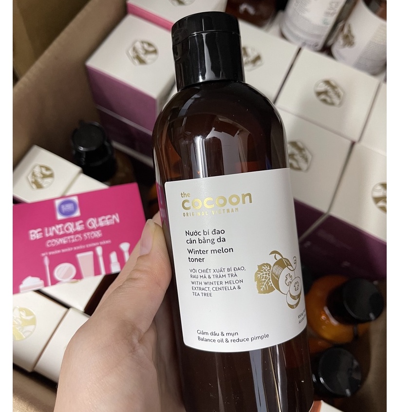 Toner nước hoa hồng BÍ ĐAO cân bằng da 310ml / 140ml Cocoon giúp dưỡng ẩm se khít lỗ chân lông chính hãng