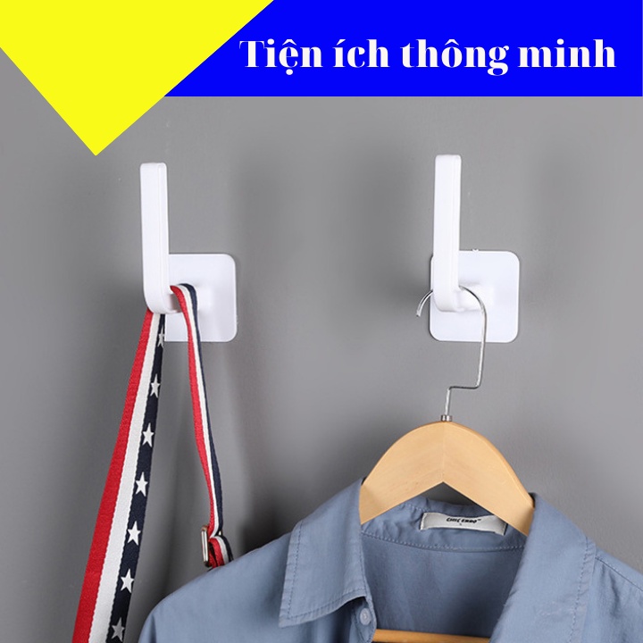 Móc treo đa năng, móc chữ L nhựa treo đồ tiện ích- Móc treo đồ chữ L treo giấy vệ sinh, túi, quần áo  Br 01657