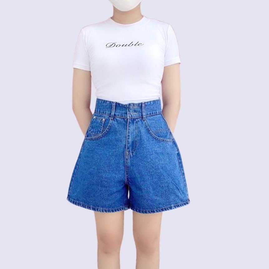 Quần Short Jeans Ngố Ống Rộng Túi Hông GOZ Ulzzang (2 Màu ) , Chất Jeans Mềm Dày Dặn , Dáng Quần Ống Rộng Cực Thon Chân