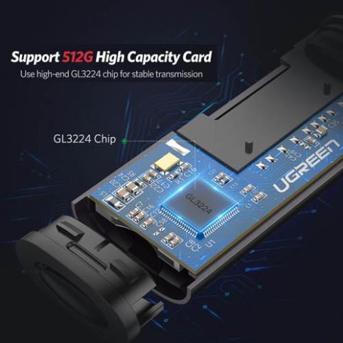 [Mã ELFLASH5 giảm 20K đơn 50K] Đầu Đọc Thẻ TF , SD Chân Cắm Type C Và USB Ugreen 50706