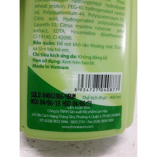 Dầu gội hoa bưởi Thorakao 400ml