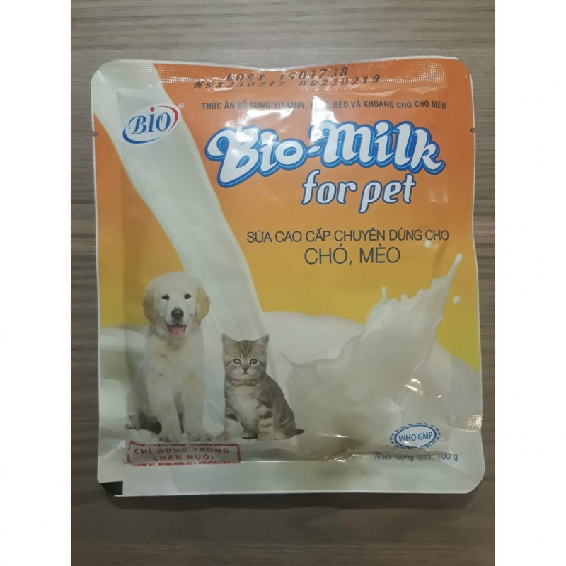 SỮA CHO CHÓ MÈO BIO MILK DẠNG BỘT 100G