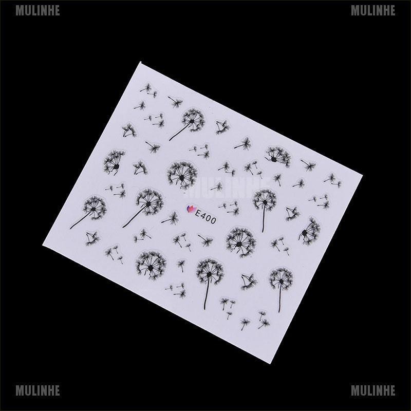 Decal Nước Họa Tiết Hoa Bồ Công Anh Trang Trí Móng Tay