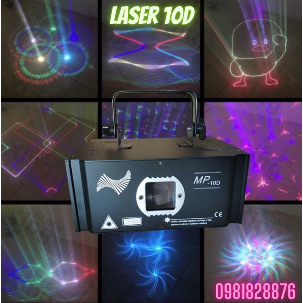 Đèn Laser 10D Chiếu Hình Ảo Cho Phòng Bay Đèn Karaoke Đèn Sân Khấu