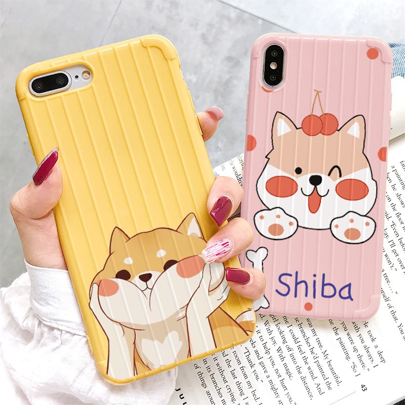 Ốp lưng iphone Shiba Cute sọc 3D chống va đập 5/5s/6/6plus/6s/6splus/7/7plus/8/8plus/x/xr/xs/11/12/pro/max/plus/promax