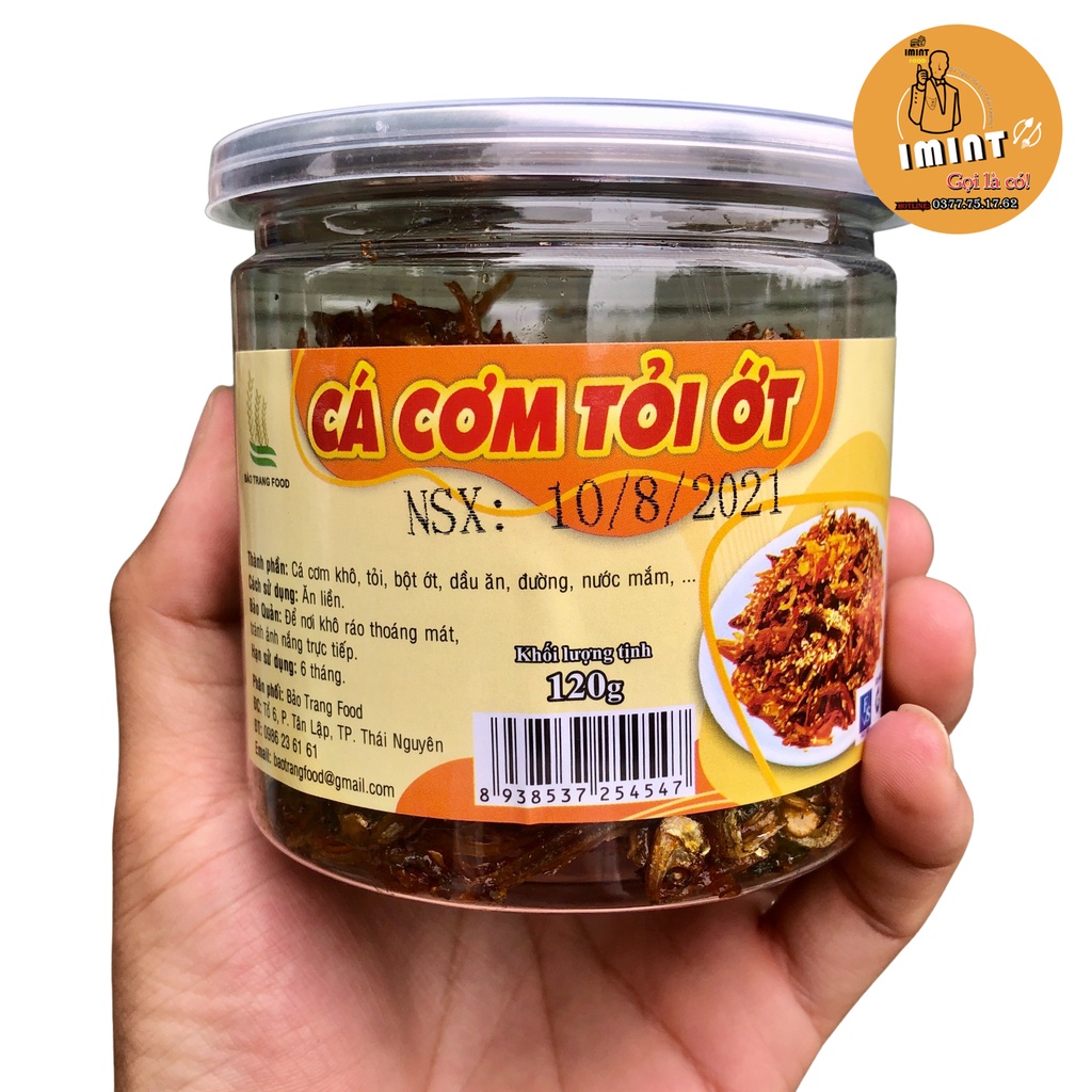 cá cơm sấy giòn Cá cơm rim tỏi ớt 120g Cá cơm rim mắm tỏi ớt cực ngon Thơm Ngon Chuẩn Vị IMINT FOOD ĐỒ ĂN VẶT