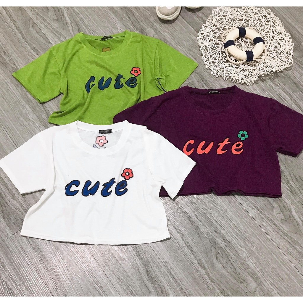 Áo croptop Cute ngắn tay NTA0320