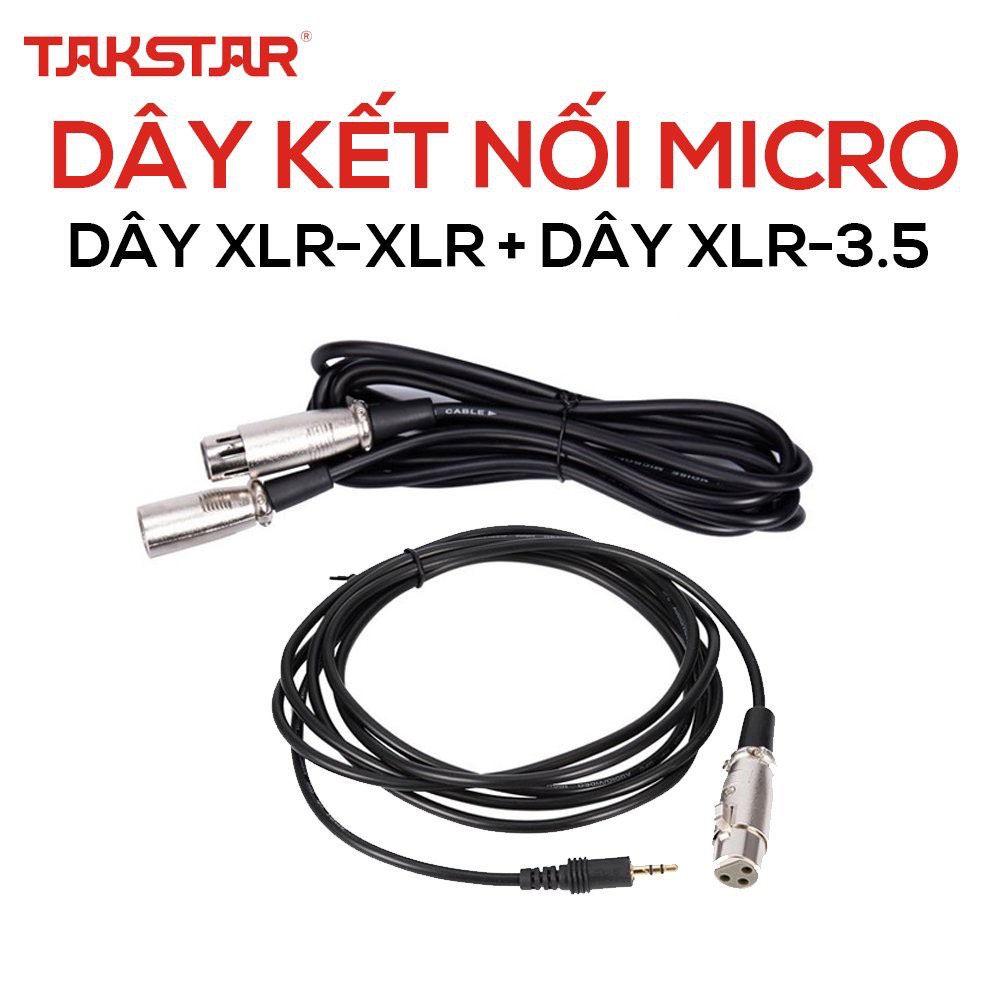 Dây XLR - 3.5 Chuyên Dụng Cho Mic Thu Âm Và Mọi Loại Mixer, Sound Card Lọc Nhiễu Tốt Dài 2.5m