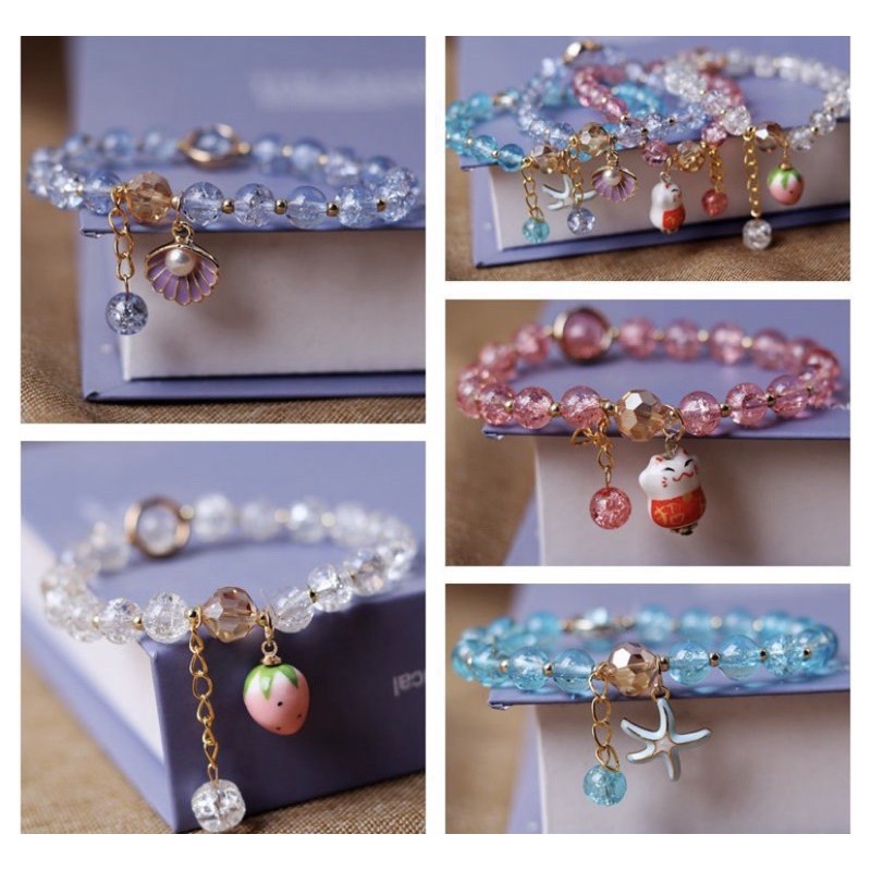 VÒNG TAY HẠT ĐÁ - NHIỀU HÌNH DỄ THƯƠNG