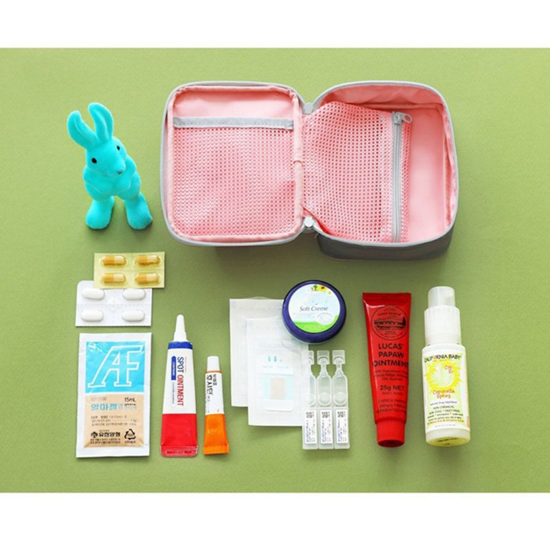Túi đựng thuốc/ dụng cụ sơ cứu khẩn cấp xách tay thích hợp cho cắm trại/ chơi thể thao ngoài trời