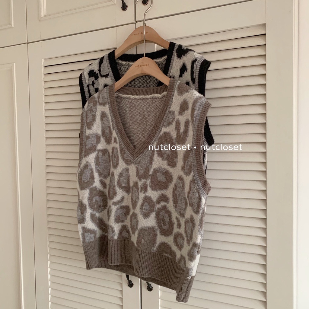 Áo gile len da báo _ A0276 | BigBuy360 - bigbuy360.vn