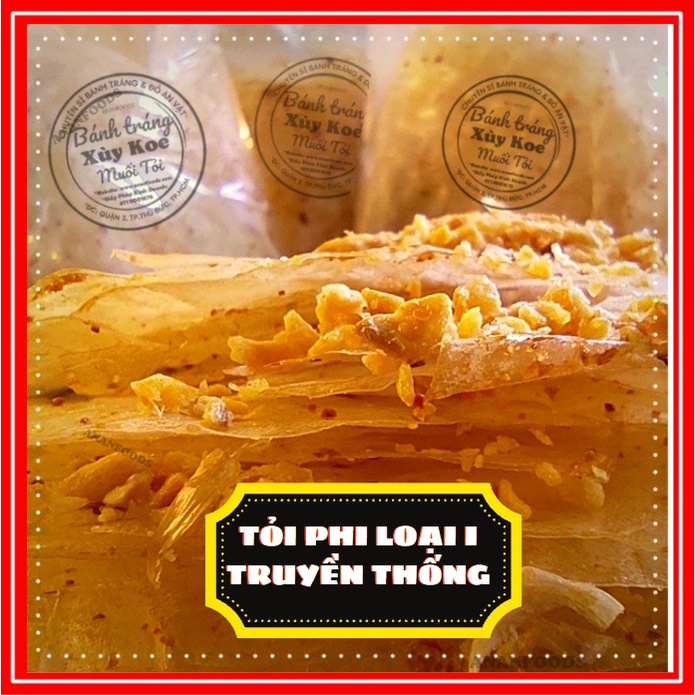 Bánh Trá́ng Phơi Sương Xì Ke Tây Ninh Muối Nhuyễn Trộn Tỏi  Muối Xike 30g xùy koe - Ananfoods ĐỘC QUYỀN