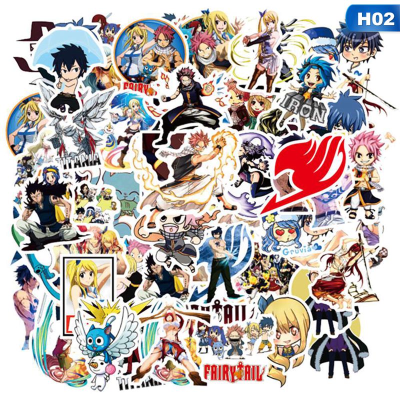 Set 50 sticker dán trang trí thủ công hình nhân vật anime Haikyuu