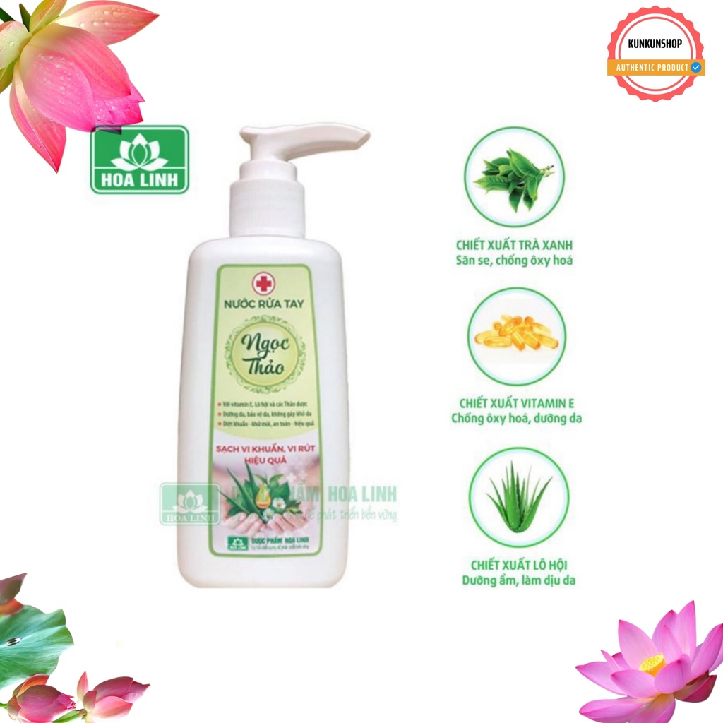 ✔️CHÍNH HÃNG✔️ Nước Rửa Tay Thảo Dược Ngọc Thảo 230ml