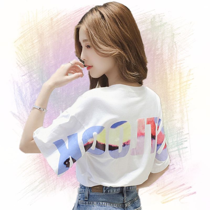 Áo thun Hàn Quốc phong cách đơn giản xinh xắn
