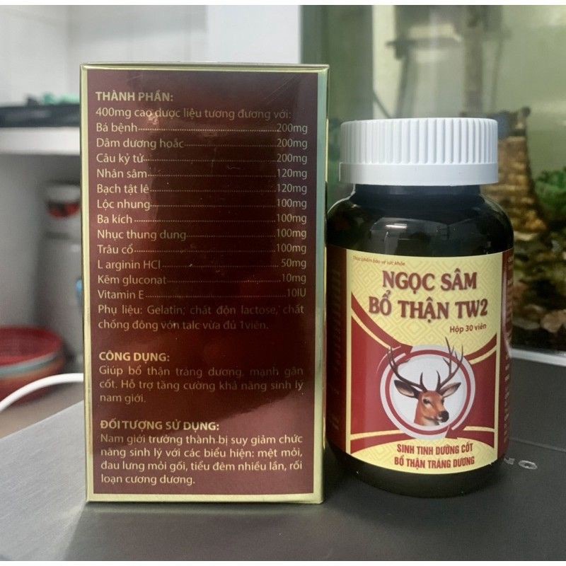 Ngọc sâm bổ thận TW2  tăng khả năng sinh lý nam giới bổ thận tráng dương mạnh gân cốt