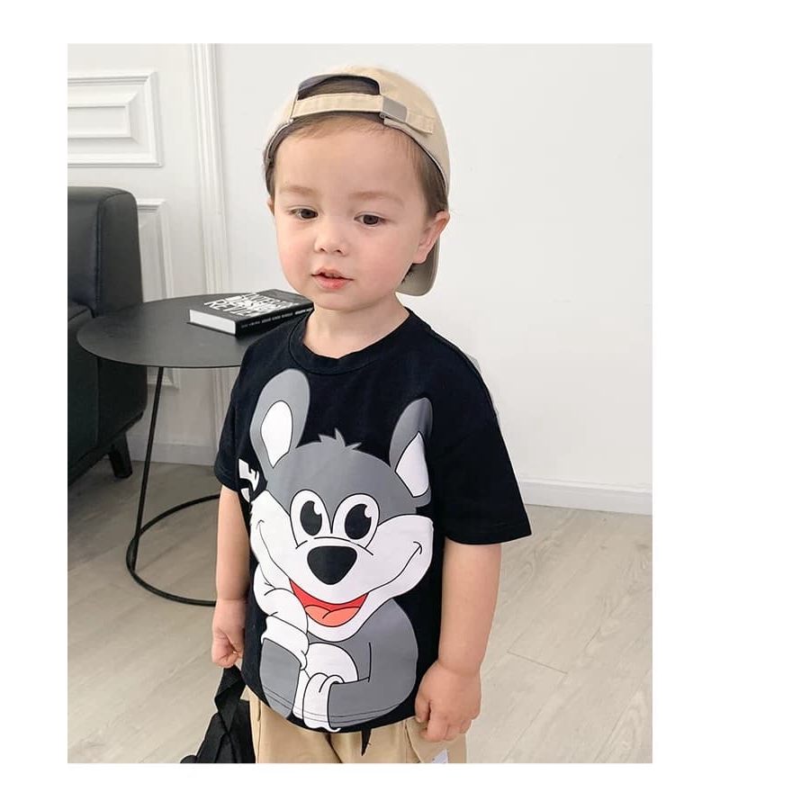 Bộ Cộc Tay Thun Lạnh Họa Tiết (Micky-Chó-Hổ-Gấu) Cực Đẹp Cho Bé (6-19kg) (SP001190 )