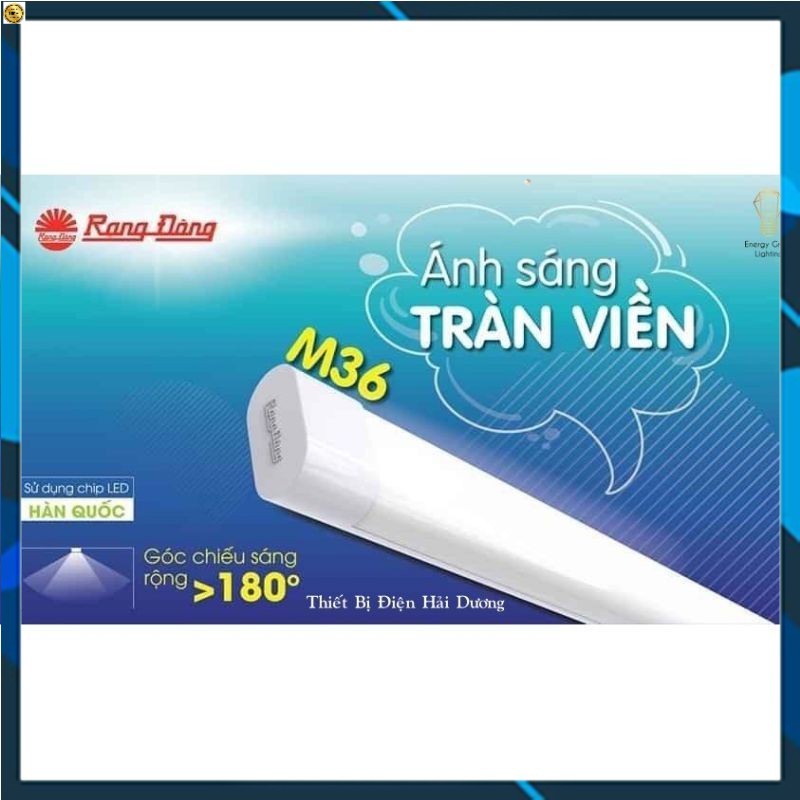 💥Chính Hãng💥 Bộ đèn tuýp LED bán nguyệt tràn viền 20W 60cm Rạng Đông, LED chip Hàn Quốc M36 💥Hàng Công ty💥