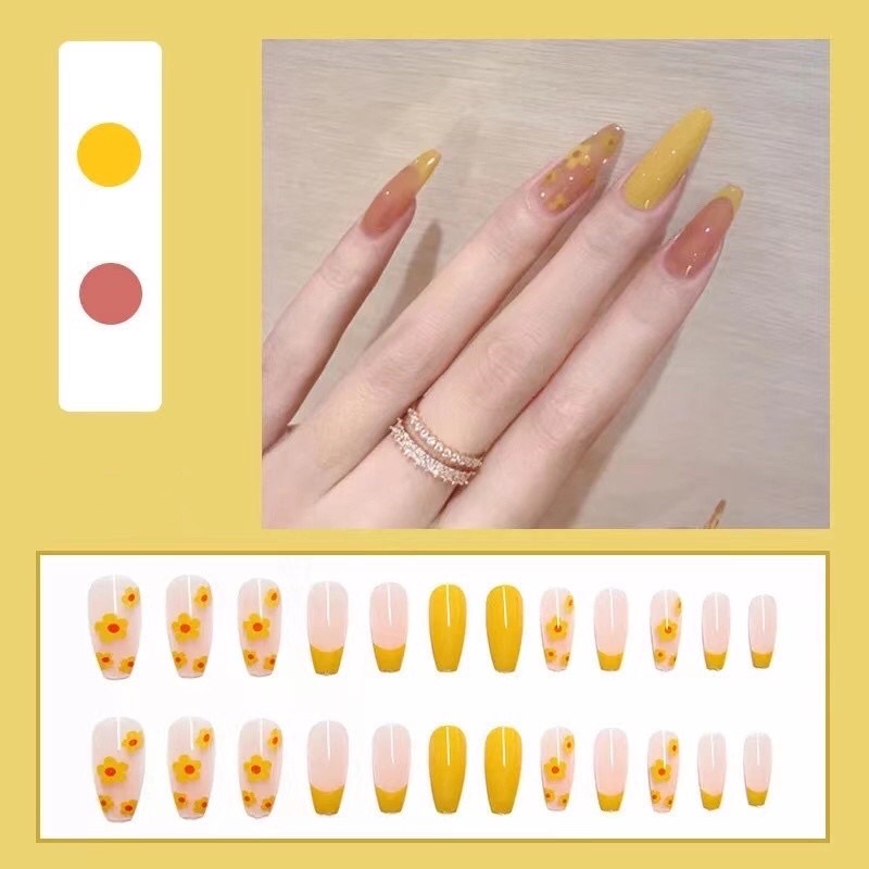 Set 24 móng tay giả trang trí nghệ thuật