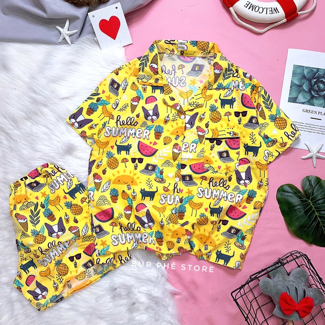 [FREE SHIP] Đồ bộ Pijama kate Thái ❤️ vải tốt - mịn (ảnh thật) ❤️ | BigBuy360 - bigbuy360.vn