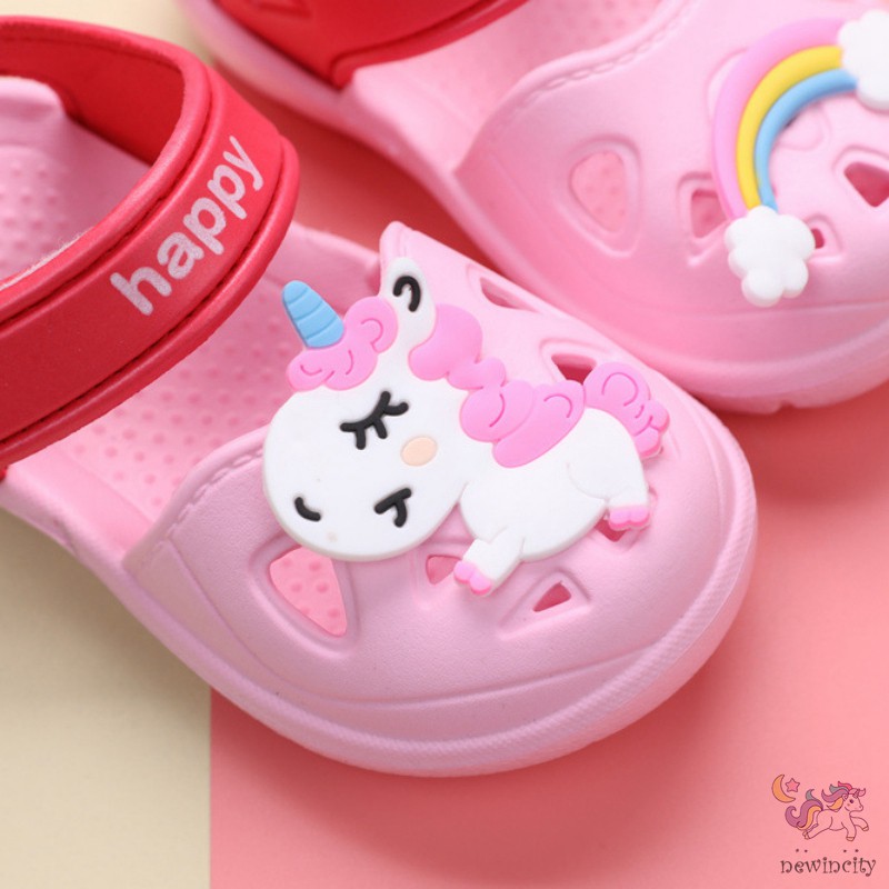 Xăng đan siêu nhẹ họa tiết cầu vồng đi biển dành cho trẻ em