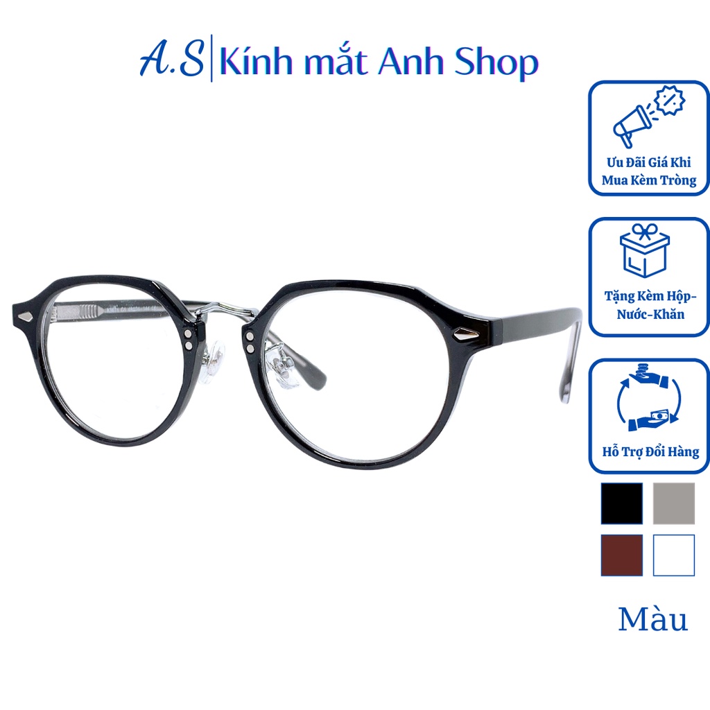 Kính tròn bé cao cấp thời trang nam nữ chất liệu nhựa dày dặn K9071