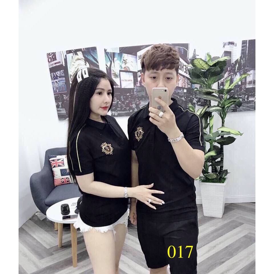 Áo Đôi Có Cổ Thụn Mịn Thoáng Mát 017018