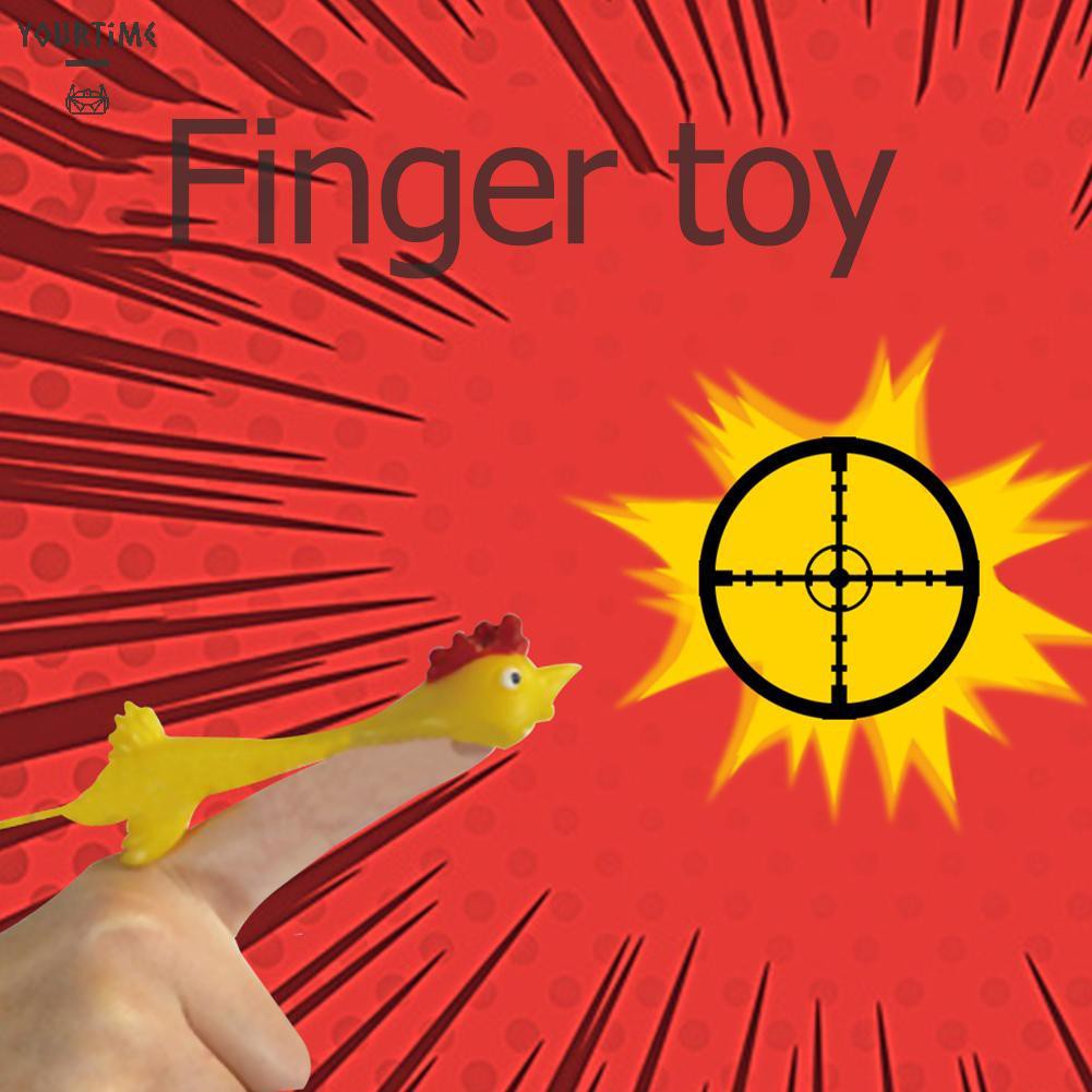 Đồ chơi 11.5cm Novelty Joke Finger Toys Stretchy Flying Laugh Turkey Sticky Chicken