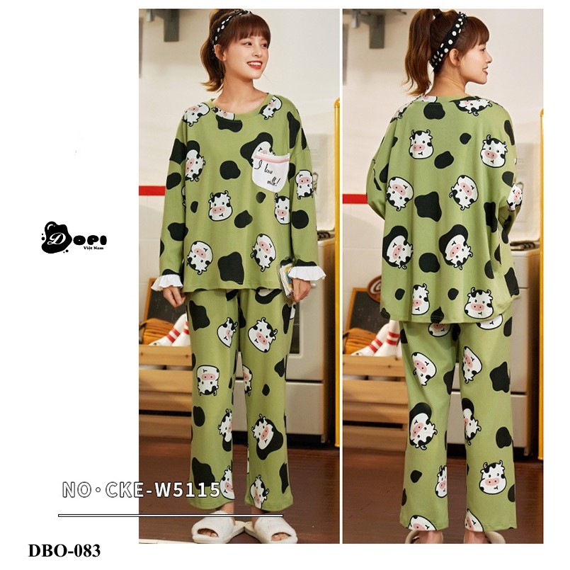(DBO083) Đồ bộ mặc nhà thu đông dài tay CHUNKEER cao cấp