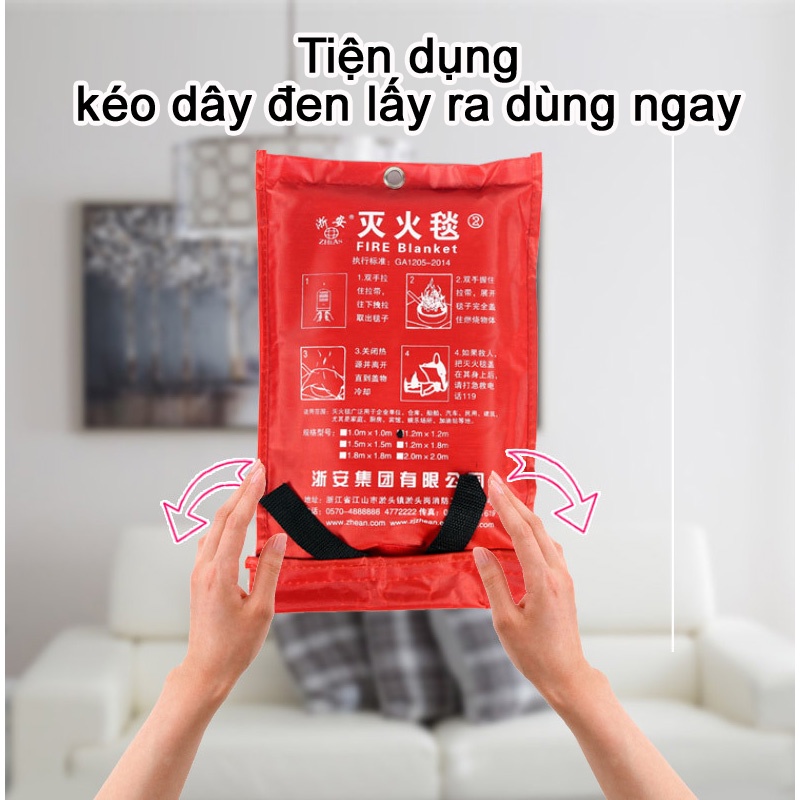 Bộ mặt nạ và thảm phòng cháy chữa cháy chăn dập lửa chống cháy