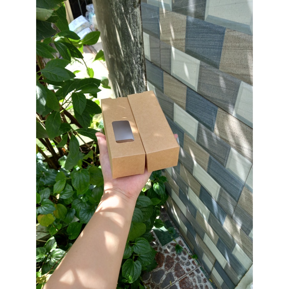50 cái - Hộp giấy kraft đựng tinh dầu 100ml chai thuy tinh nước hoa chiết quà tặng - Hộp số 30
