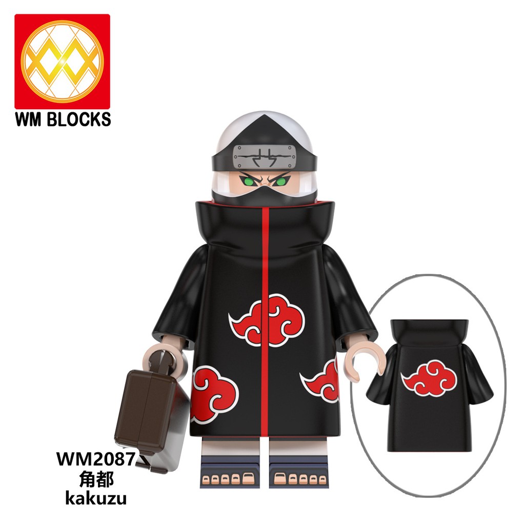 Combo 8 Minifigures Các Nhẫn Giả Naruto, Uchiha Obito, Sasuke, Kakashi - Đồ Chơi Lắp Ráp WM6105 [B5]