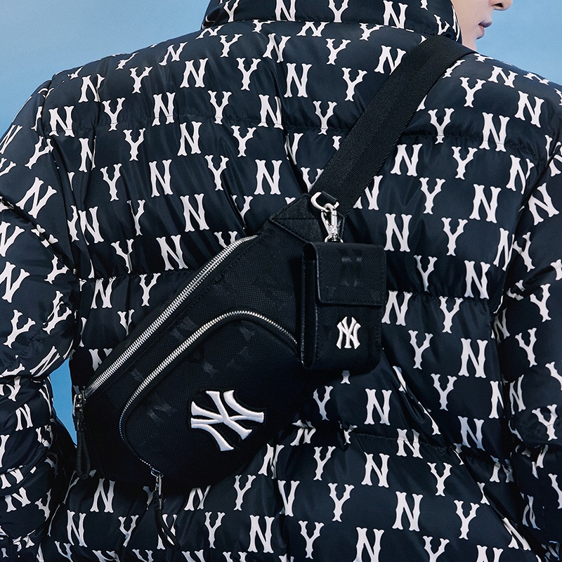 Túi Bao tử MLB Monogram Nylon Jacquard New York Yankees Black - 3AHSM011N-50BKS | HÀNG XUẤT KHẨU XỊN