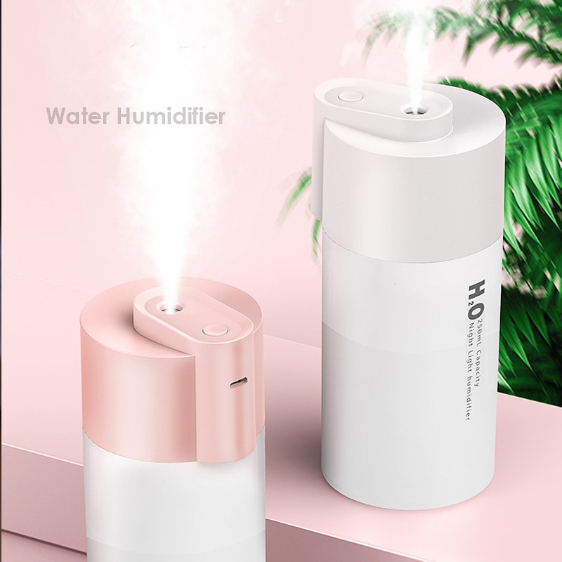 H02 humidifier máy phun sương, phun sương tạo ẩm, cầu vồng ánh sáng ban đêm đèn night light 7 led loại nấm