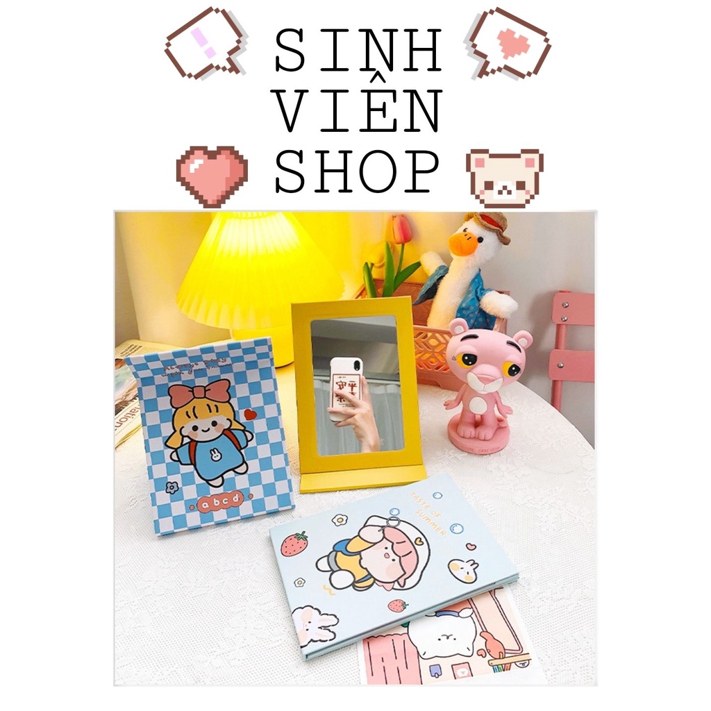 Gương để bàn kích thước L Zanmoo trang trí bàn học, bàn làm việc, bàn trang điểm