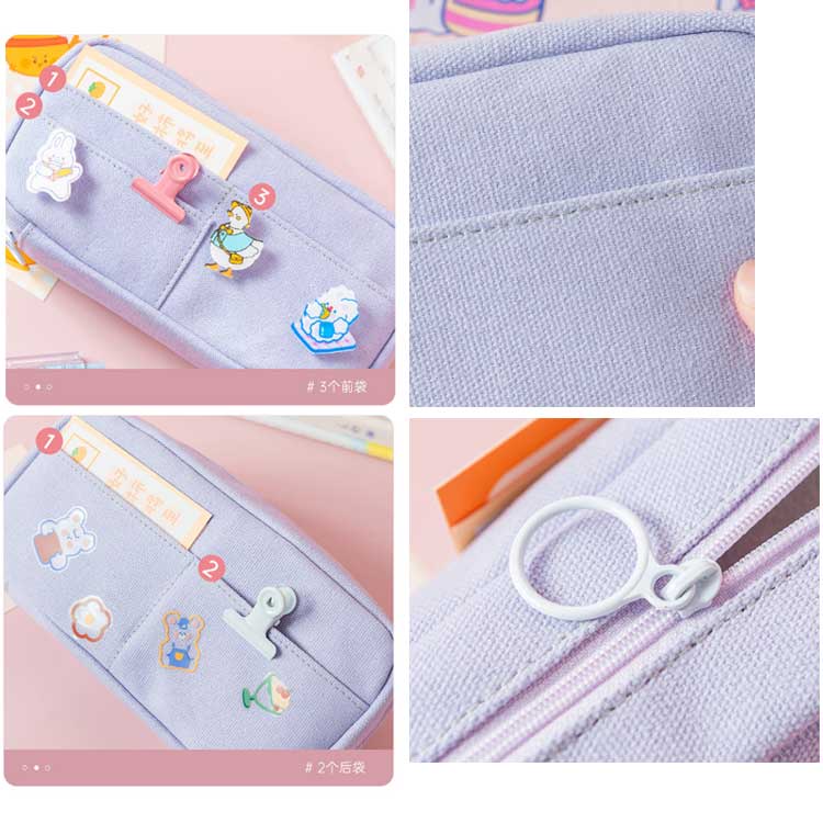 Túi Đựng Bút 8 Ngăn Sức Chứa Lớn Phong Cách Nhật Bản Dễ Thương Tiện Dụng Cho Học Sinh