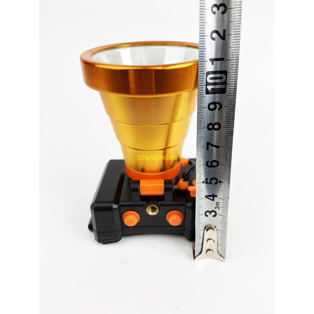 Đèn Pin Đội Đầu A395 bóng led ánh sáng mạnh chống nước  Ánh sáng vàng và trắng Có ren gắp TRIPOD