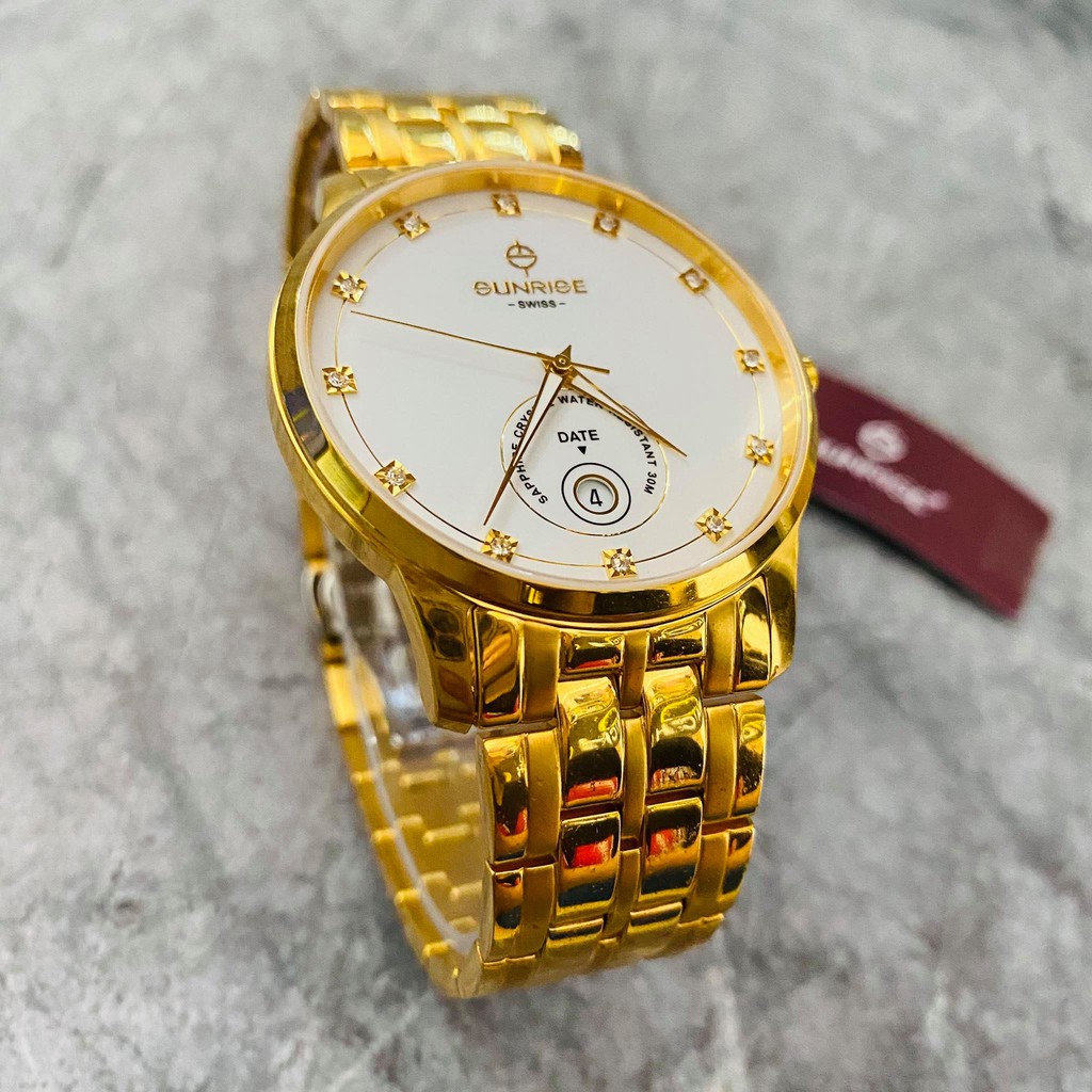 Đồng hồ Sunrise nam chính hãng Nhật Bản M1138.SA.G.T - kính saphire nguyên khối chốn