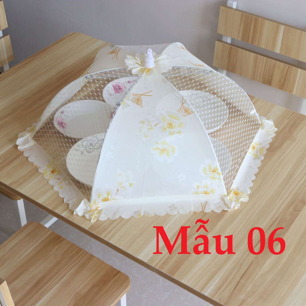 Lồng bàn lưới gấp rút chống côn trùng đẹp tiện dụng mở 65cm