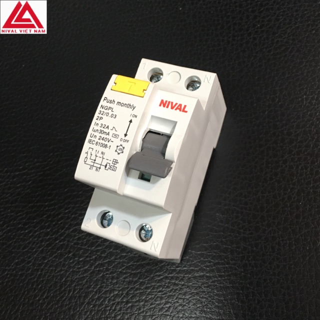 Cầu dao CB chống giật 32A - 63A Nival tự động